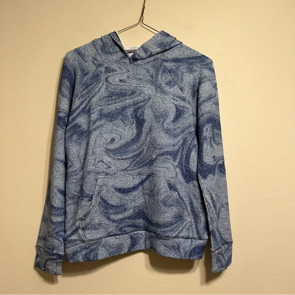 Athleta Girl In Your Element 2.0 Hoodie Navy Milky Way Size XL/14 - Picture 1 of 9